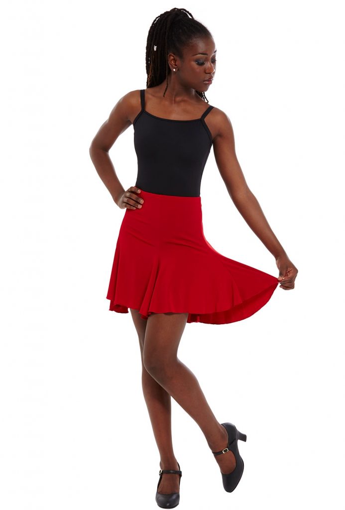 Red Salsa Skirt Porselli Dancewear 