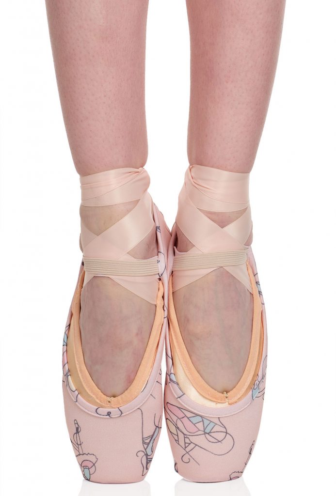 Ballet Print Pointe Shoe Covers Porselli Dancewear 3075